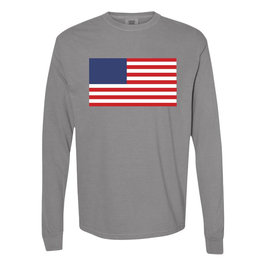 USA Unisex Garment-Dyed Long Sleeve T-Shirt